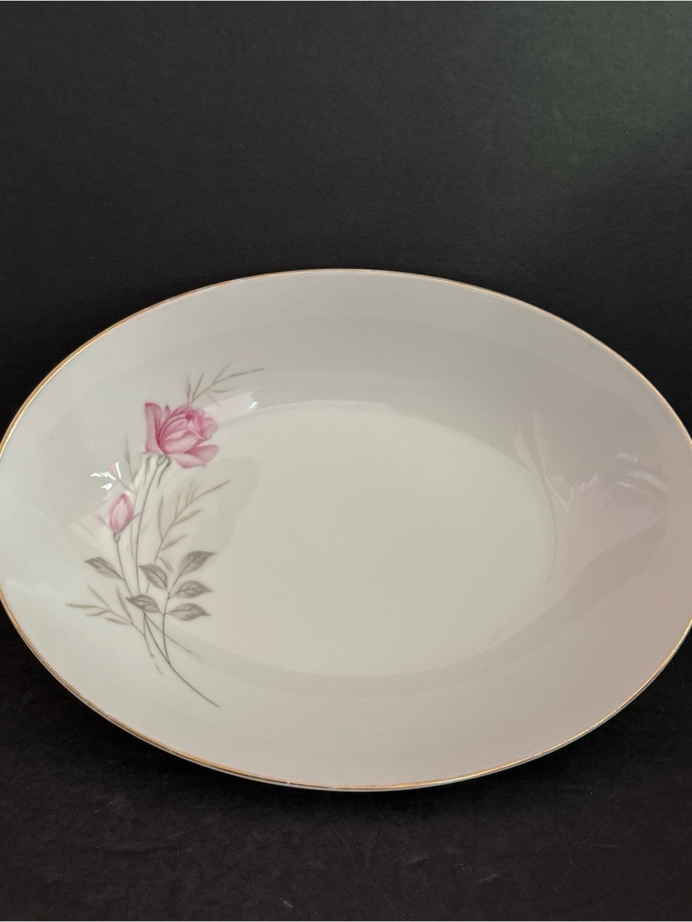 Vintage Camelot China American Rose Pattern 10” Oval Serving Dish